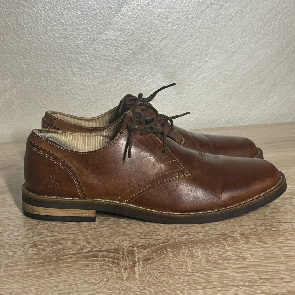 Original Penguin by Munsingwear Waylon Men’s 10 Oxford Brown Leather Dress Shoes
